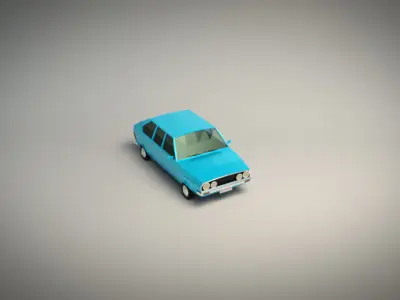 Low Poly Sedan Car 03 Low-poly 3D model