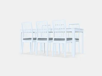EKEDALEN - EKEDALEN Table and 6 chairs 3D model