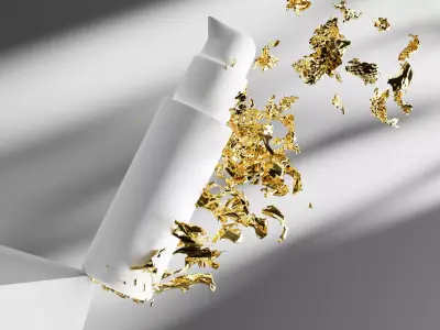 Golden Peel-Off Animation 3D model