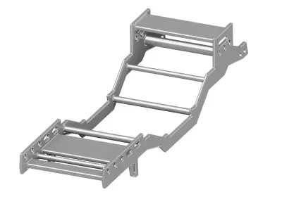 Titanium Automotive Chassis Frame 3D model