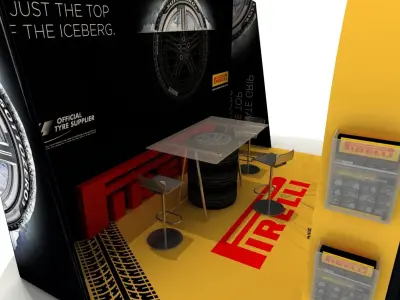 Pirelli Tire Expo Stand 3 units 3D model