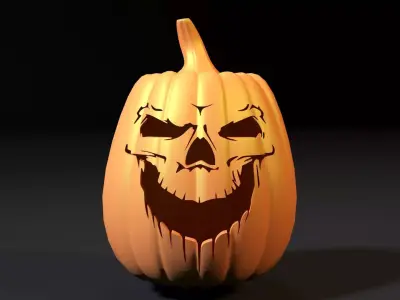 Scary halloween pumpkin 3D print model
