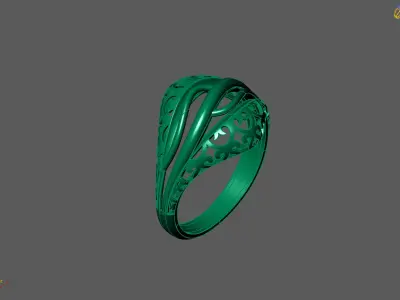 Plain Ring Women Ready STL 3DM Models Womens Rings 3D models 3D print model 20