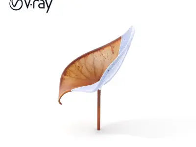 Elegant Leaf Sculpture Model Pack Low-poly 3D model
