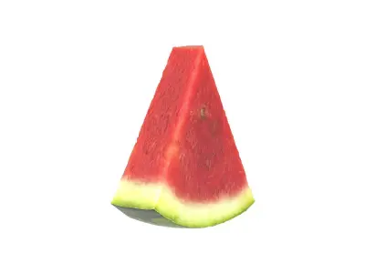 Photorealistic Watermelon Slice 3D Scan 3D model