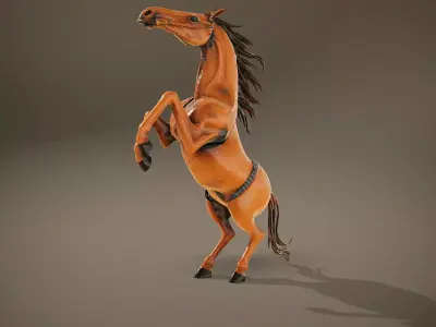 Majestic Bronze Horse model pack Low-poly 3D model