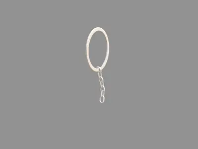 keychain white 3D model