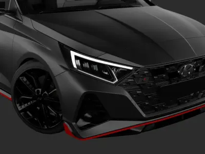 Hyundai i20n Low-poly 3D model