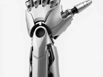 Futuristic Robotic Hand Model Pack Low-poly 3D model