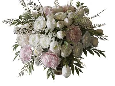 Flower Set 082 cute bouquet 3D model