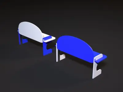 Benches in the playground 3D model