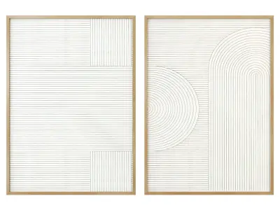 Abstract paintings 3D model