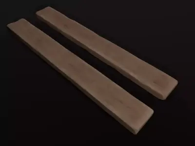 Stylized woodblock Free low-poly 3D model