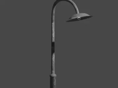 Streetlight street lamp Low-poly 3D model