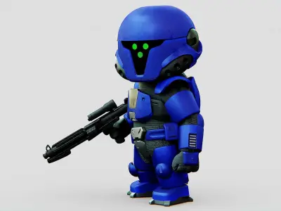 IMPERIAL TROOPER R-C Rigged for Unreal Engine - Unity - MIXAMO  3D model