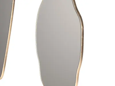 Rose Brassy Silva mirrors by Ethnikliving Wavy mirror set 3D model