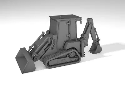 mini tractor JCB-1CXT 3D print model