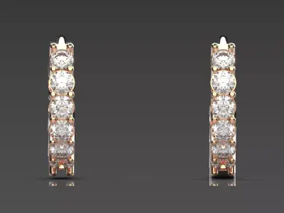 3DFile Luxury  Earrings model JE0067 Ready to Produce 3D print model