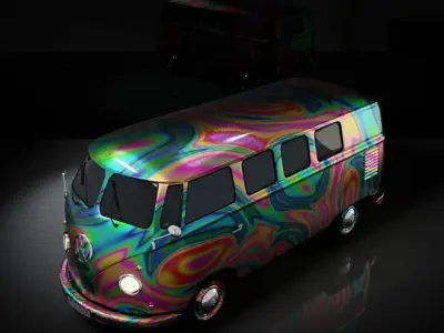 Hippie Bus VW T1 3D model