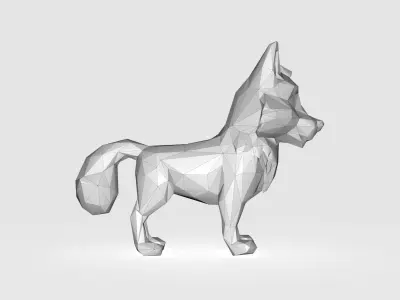 Wolf Low poly Low-poly 3D model