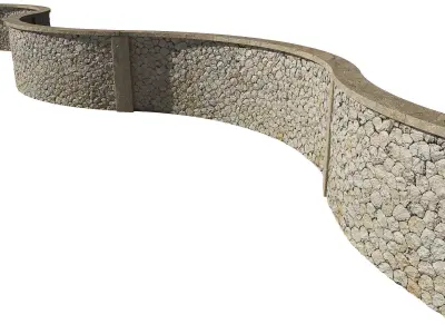 Ultra realistic Stone fence 3D model