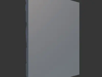 Battered Stone Wall High Poly 3D model