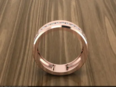 Diamond Jewelry Ring 3D print model 24
