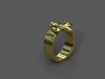 High-Quality 3D Ring Model Low-poly 3D model 3