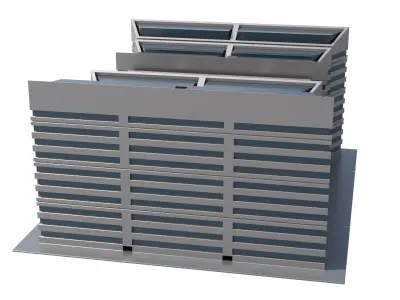 Modern Building Concept V301- 3D Print model 3D print model