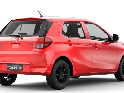 Daihatsu Ayla 2023  Low-poly 3D model
