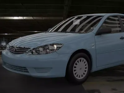 Toyota Camry 2003-2006 Junior with engine VVT-I Low-poly 3D model