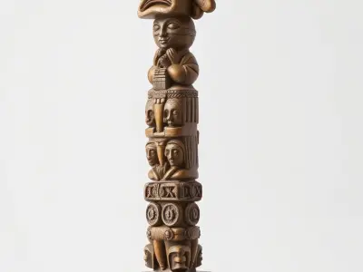 Ceremonial Totem Pole Model Pack Low-poly 3D model