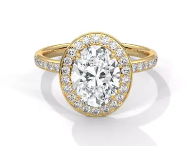 solitaire ring with detail images and 360 render videos 53 3D print model