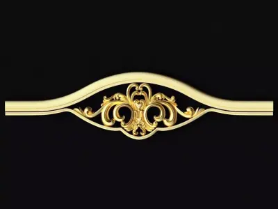Central decor ornament for furniture 3D model 546