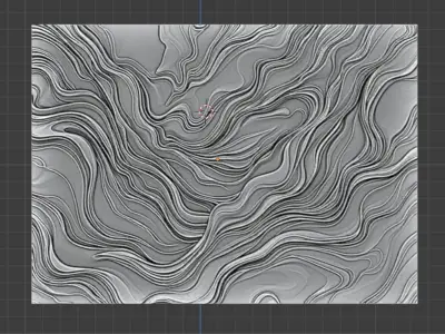 modern panel wall decor set wall relief mural CNC 122 3D model