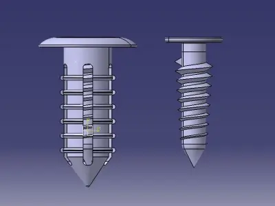 Retainer Blind Rivet Screw Type  Version-03 3D print model
