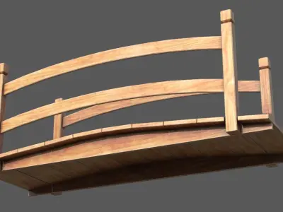 Garden Bridge Low-poly 3D model