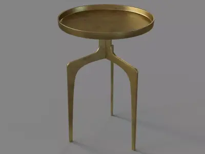 Kenna Accent Table Gold 3D model