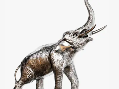 Sculptures of elephants 3D model