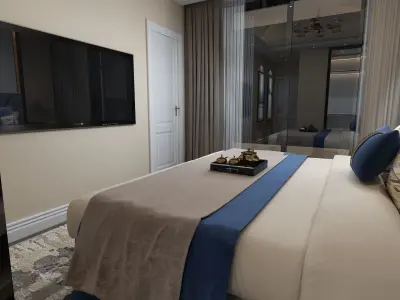 Luxurious 3D Bedroom Design 3D model