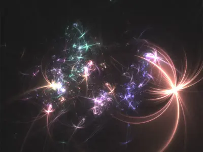 Fractal abstract lights background set 3D model