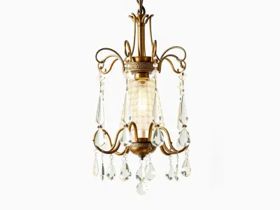 Victorian Crystal Chandelier Intricate Metalwork model pack Low-poly 3D model