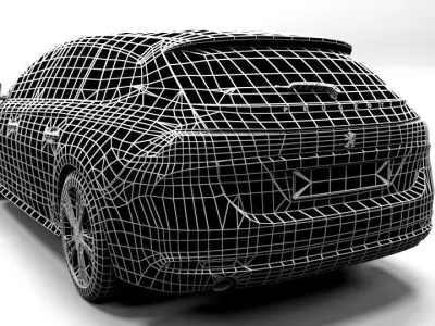 PEUGEOT 508 SW 2019 Low-poly 3D model