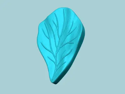 Hibiscus Flower Petal 02 - Moulding Artificial Craft 3D print model