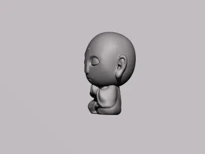 Baby Buddha little monk 02 3D print model