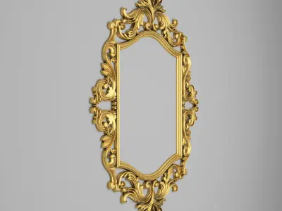 Classic Frame Mirror 007 3D model