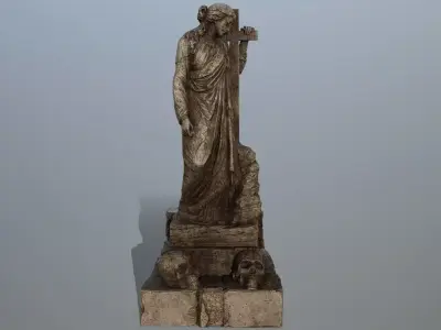 statue 5 Low-poly 3D model