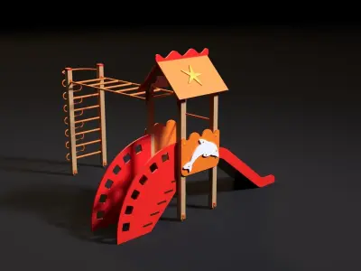 Childrens play complex 3D model