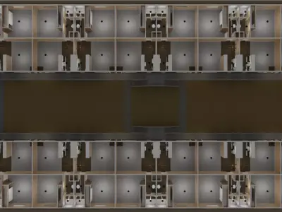 Apartment Building With 32 Complete Apartments 3D model