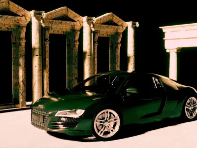 audi r8 modeling Low-poly 3D model